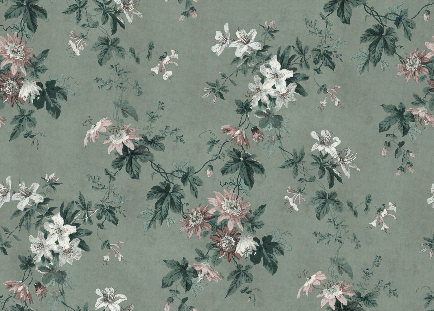 Wandbild Faded Passion - Sage Green