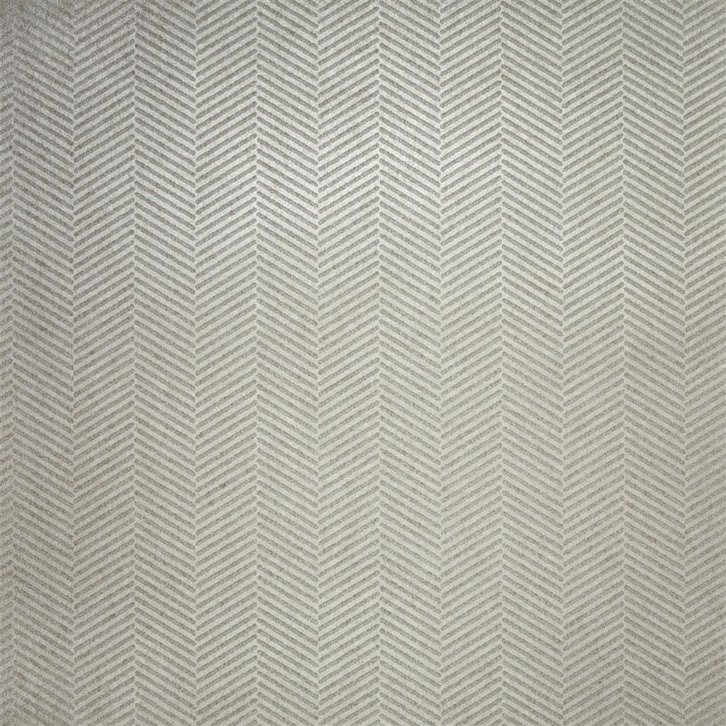 Tapete Swingtime Herringbone - Pearl Grey metallic