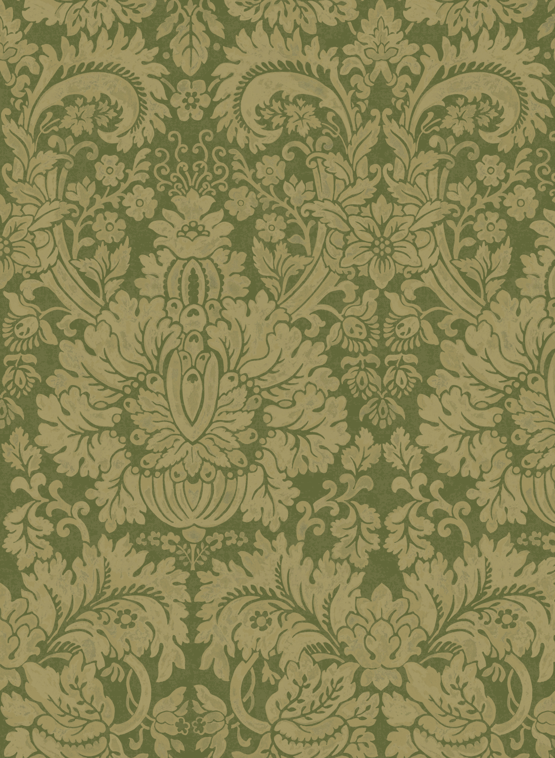 Tapete Queen's Damask - Royal Green