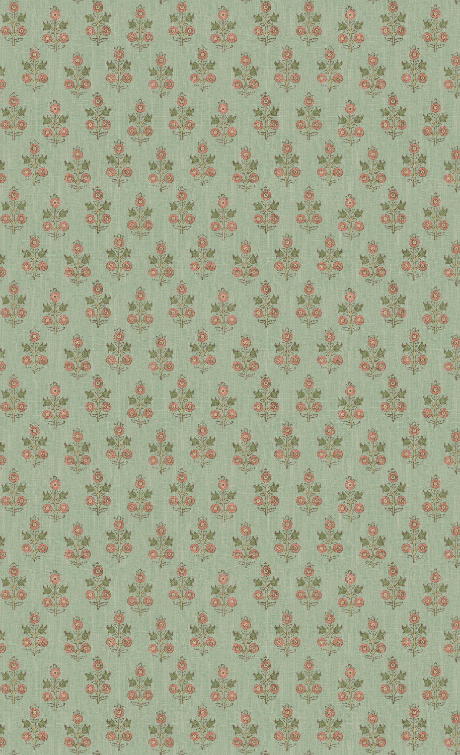 Tapete Poppy Sprig - Aqua/ Blush