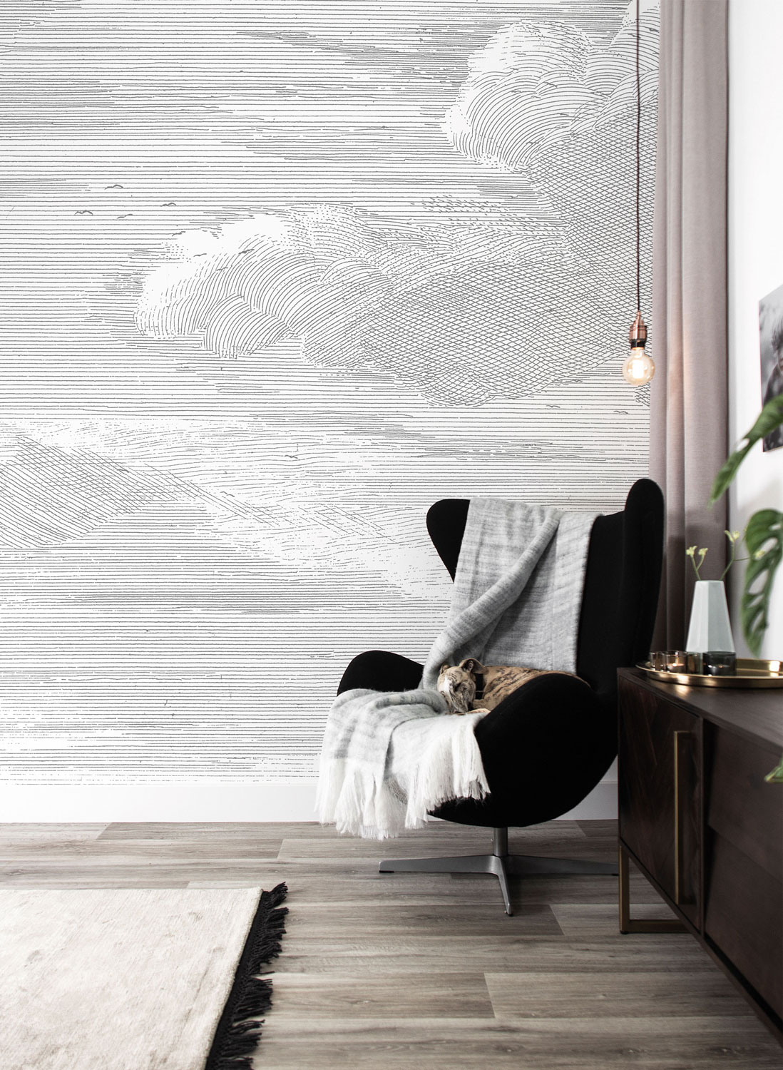 Wandbild Engraved Clouds 1