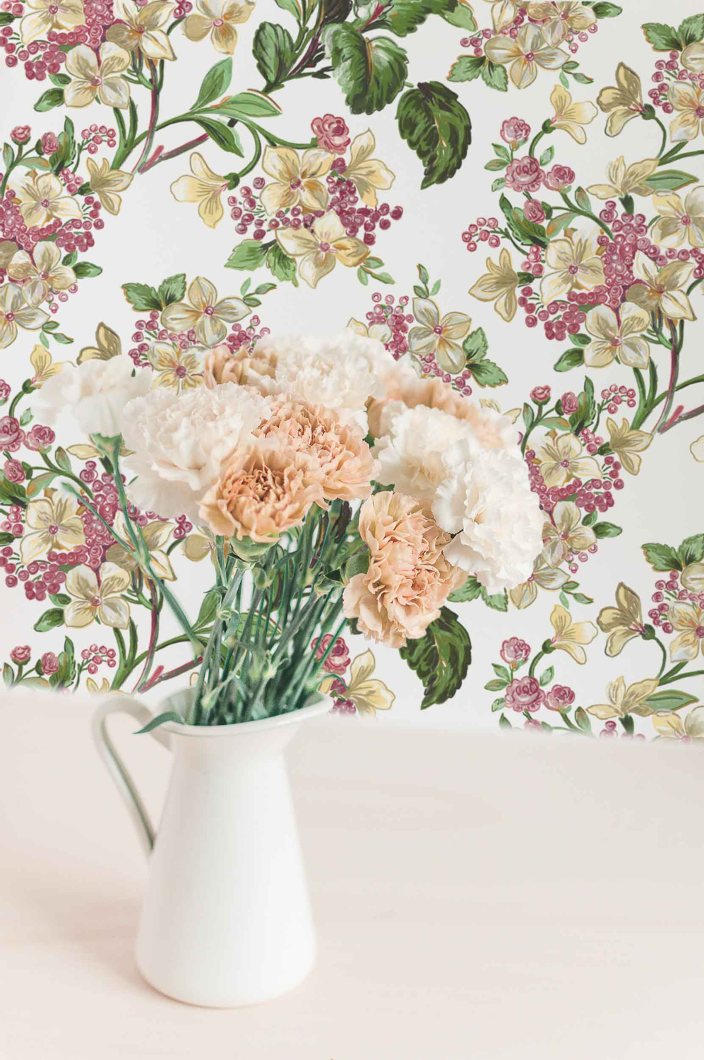 Tapete Flowery - White