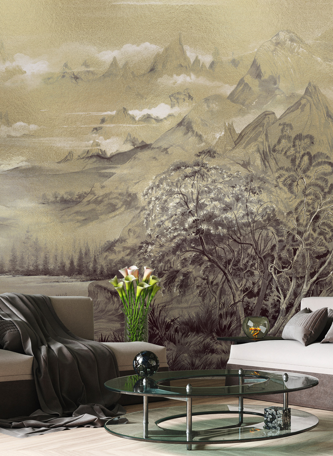 Wandbild Kami Metallics