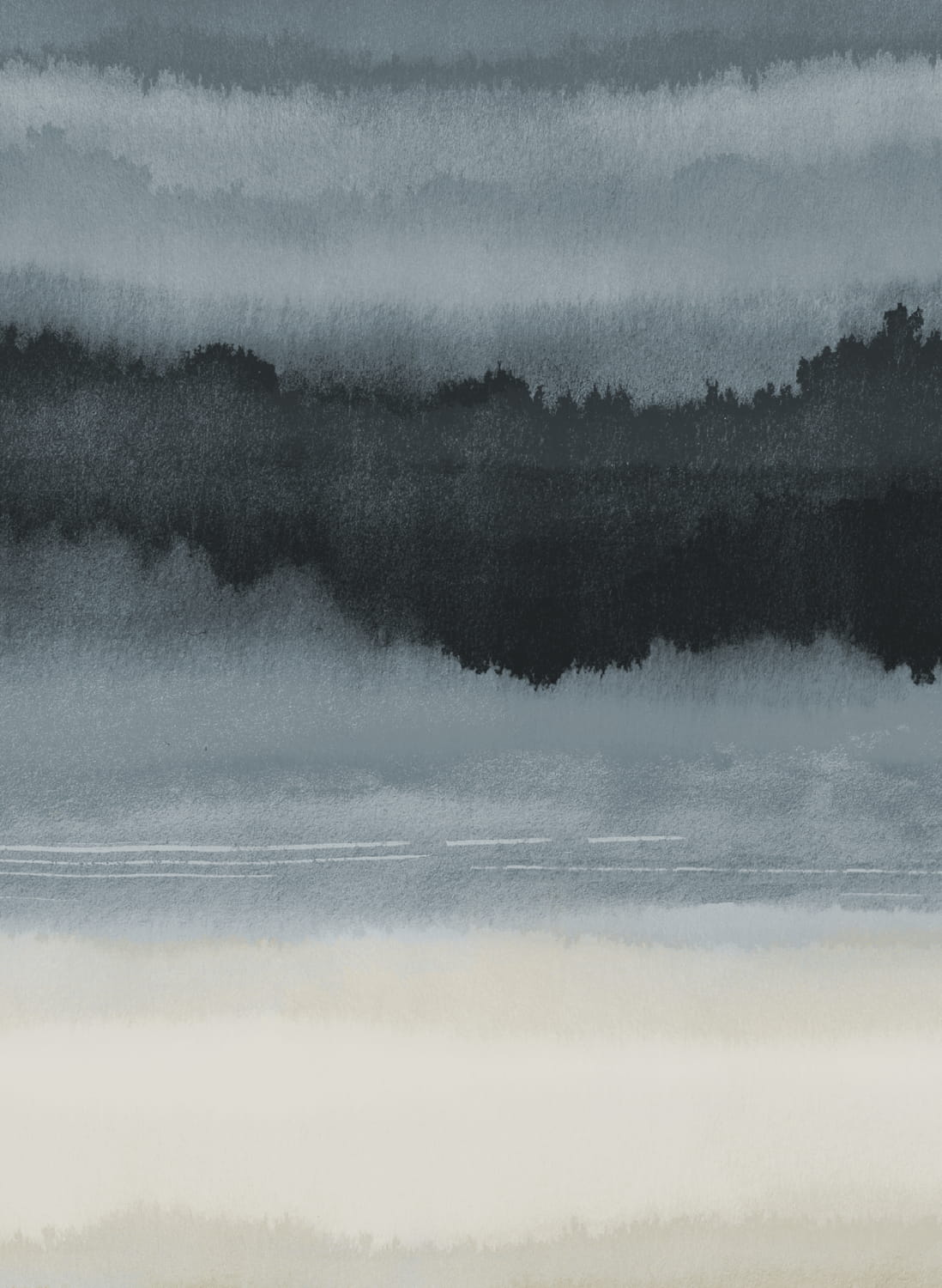 Wandbild Gaban - Indigo