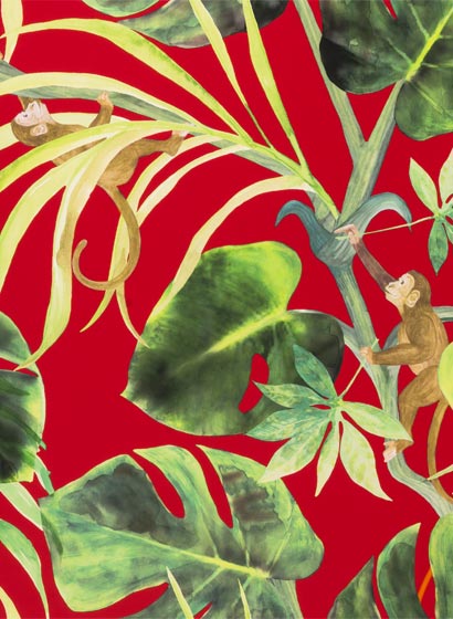 Tapete Monkey Business - Rouge