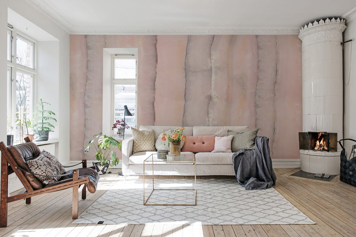 Wandbild Agate - Dusty Pink