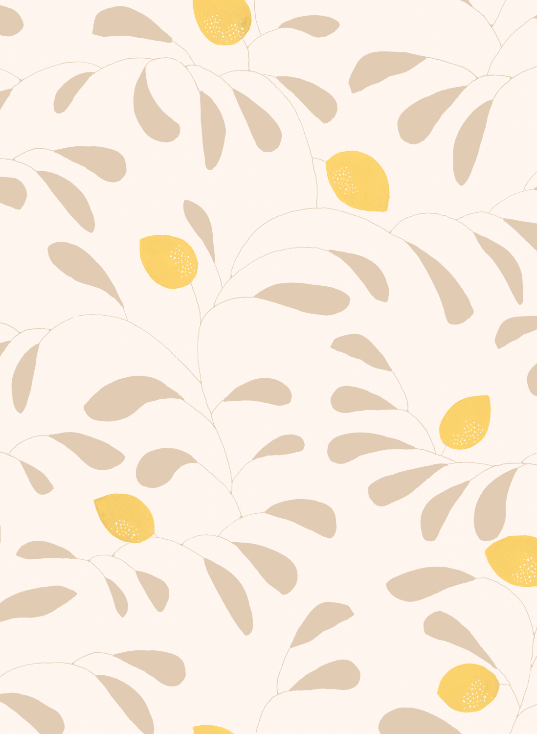 Tapete Fresh Lemons - White