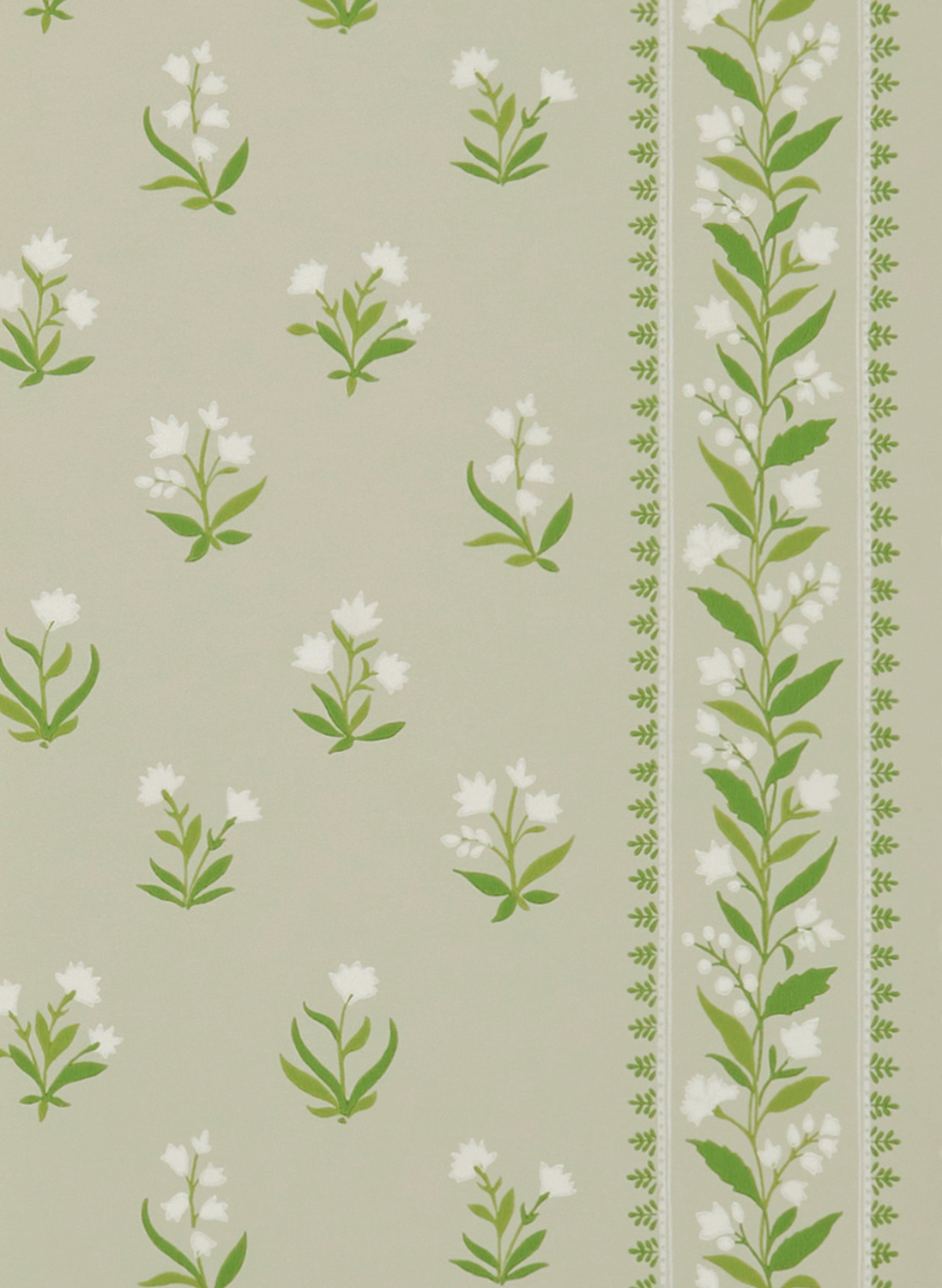 Tapete Petit Dapuri - White/ Green/ Stone