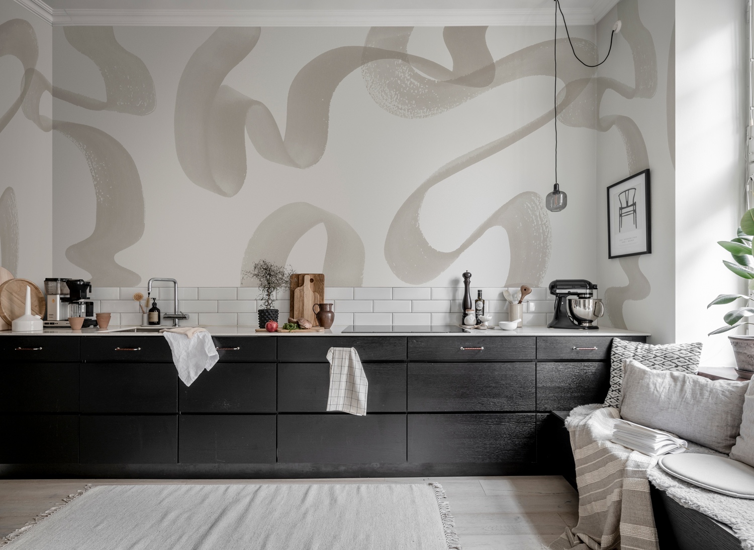 Wandbild Waves - Beige