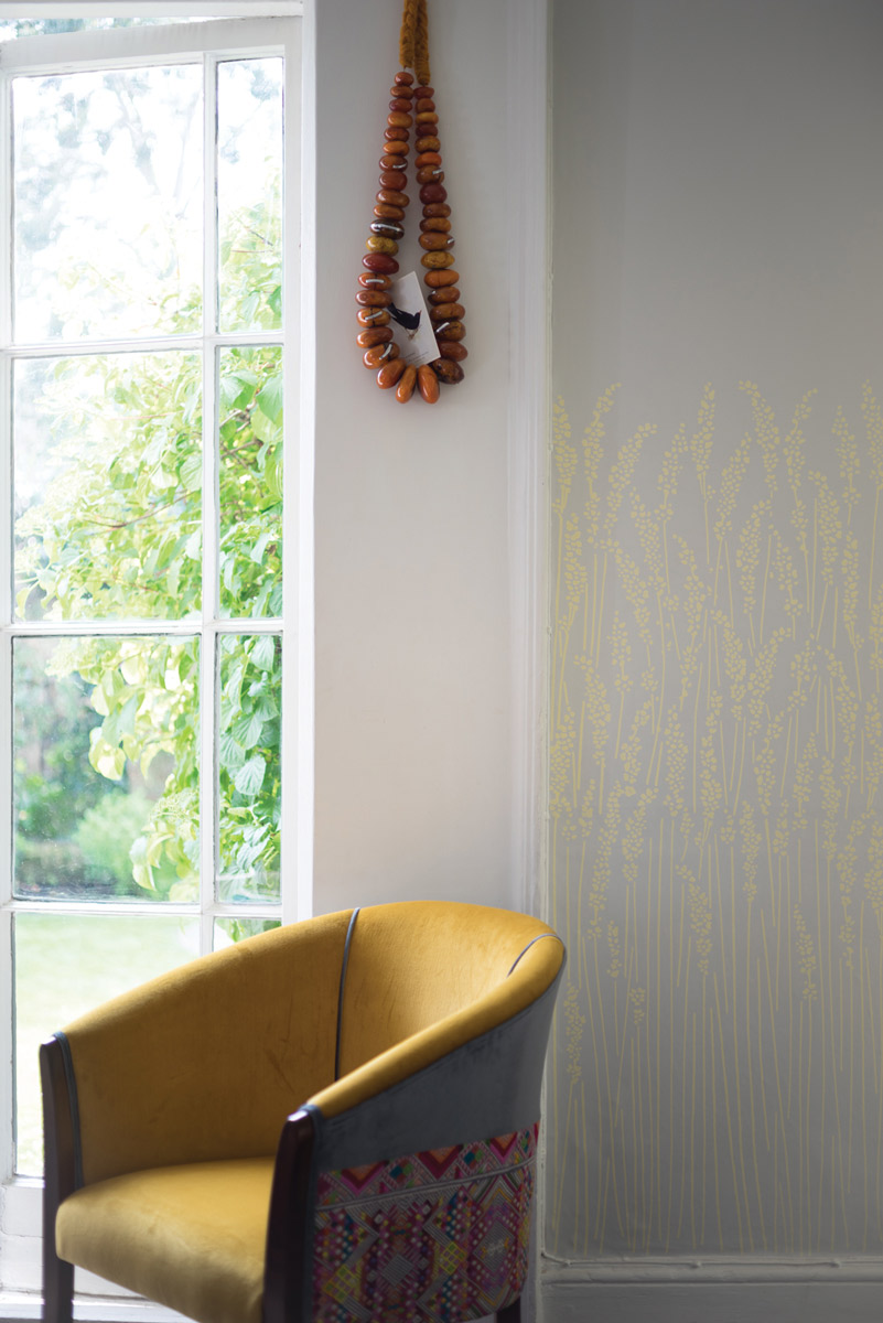 Tapete Feather Grass - Ammonite/ Dayroom Yellow