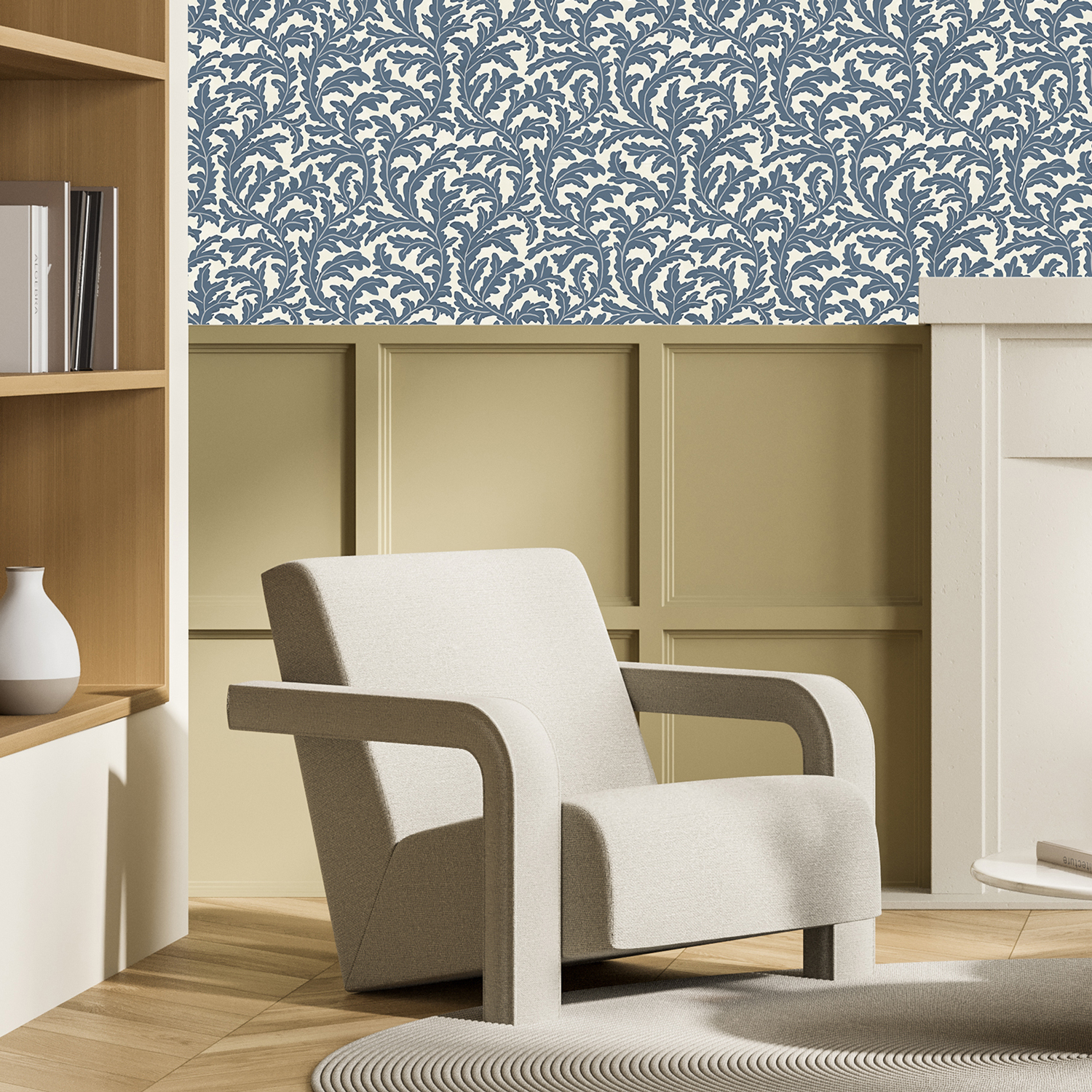 Tapete Frond Ogee - Bude Blue