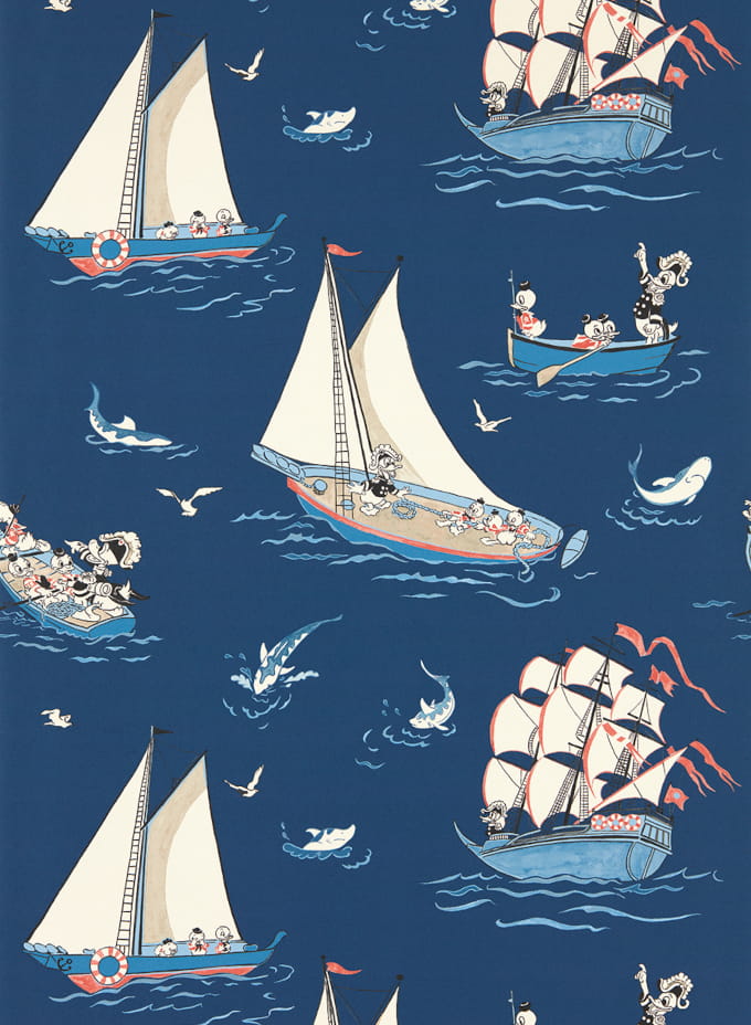 Tapete Donald Nautical - Night Fishing