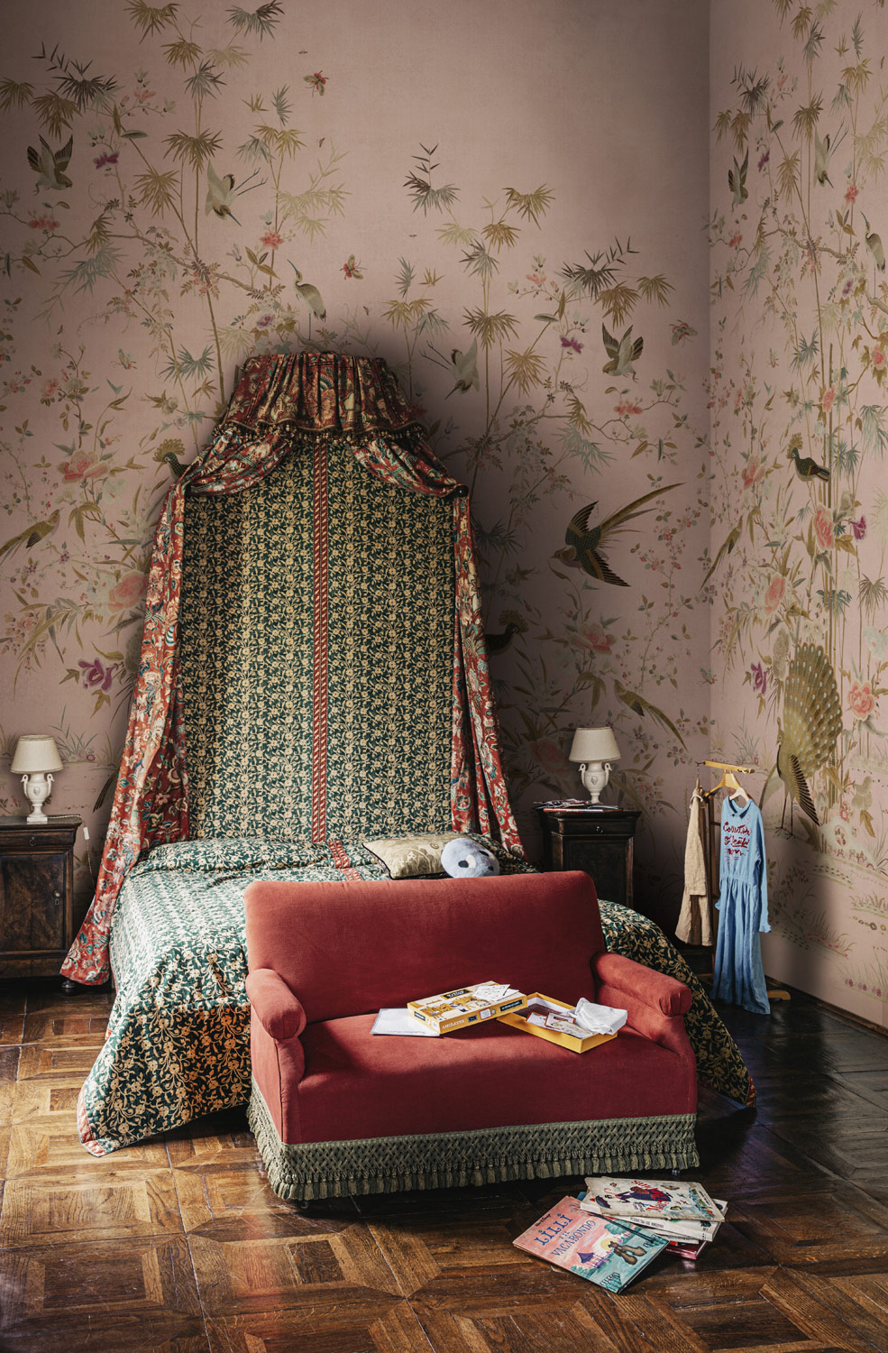 Wandbild Chinoiserie Garden - Pink
