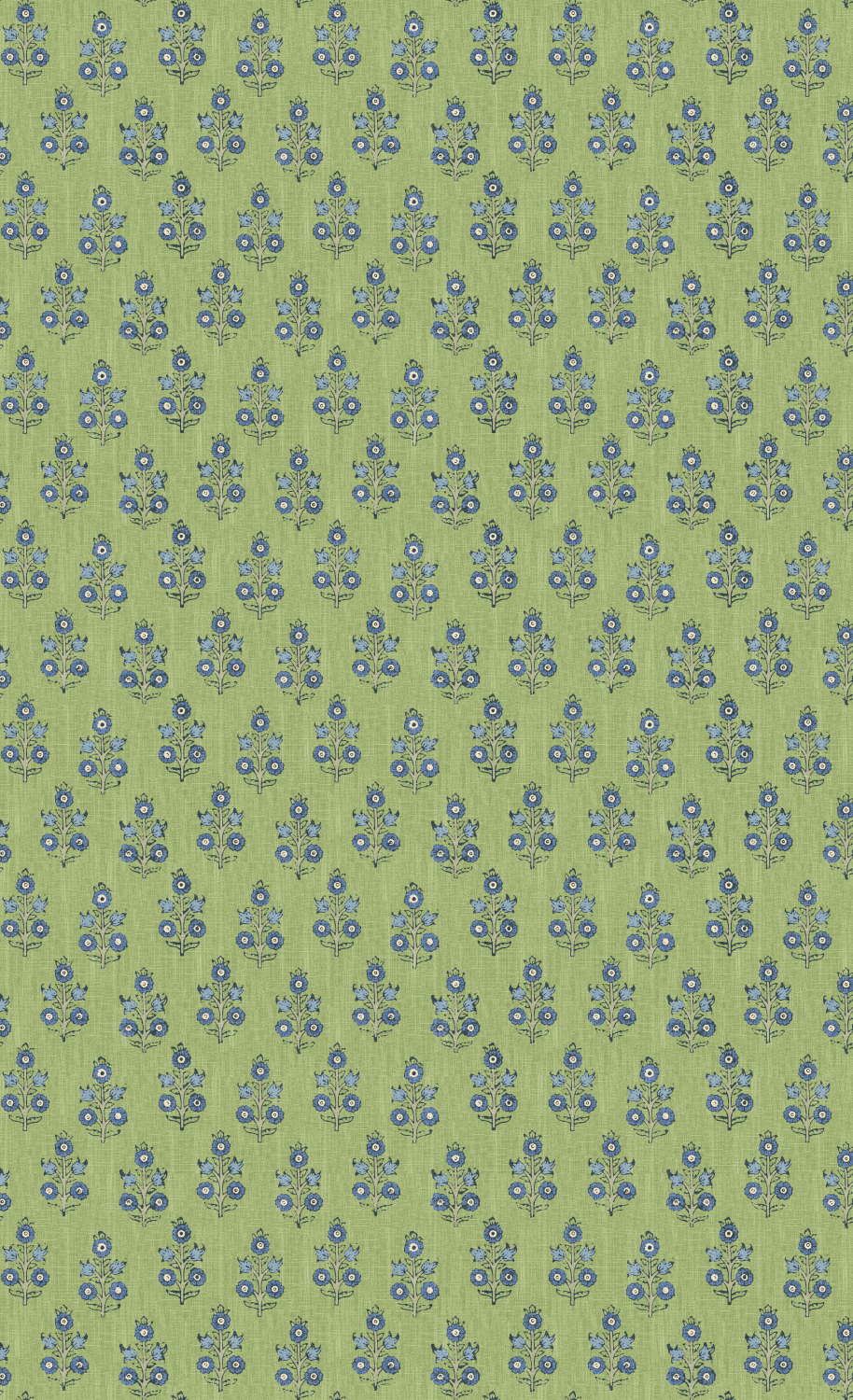 Tapete Poppy Sprig - Green/ Blue
