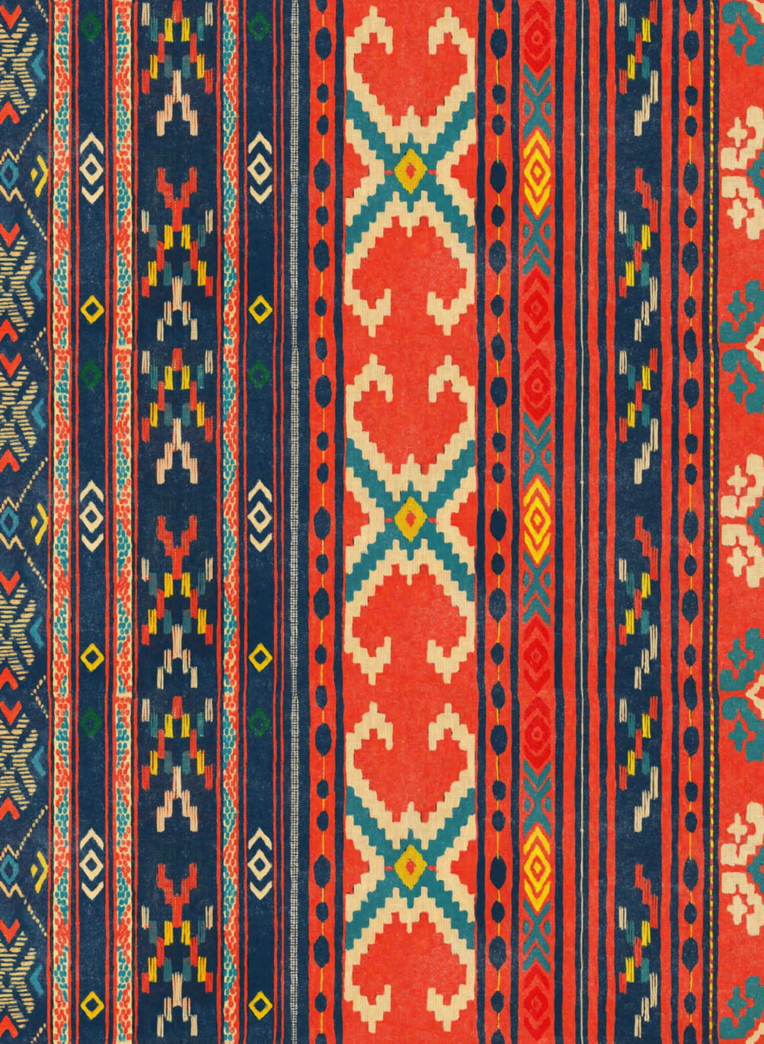 Tapete Heritage - Red/ Blue/ Yellow/ Light Blue