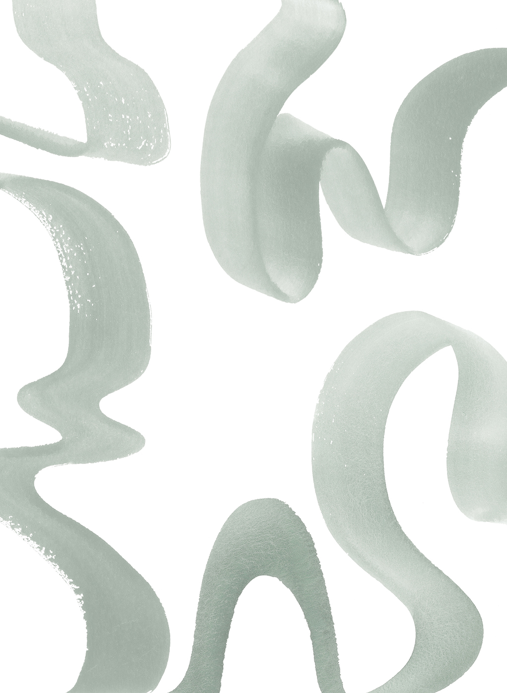 Wandbild Waves - green