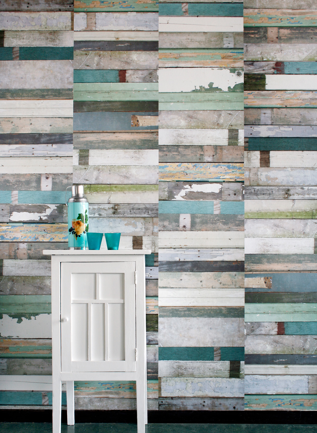 Tapete Scrapwood Green