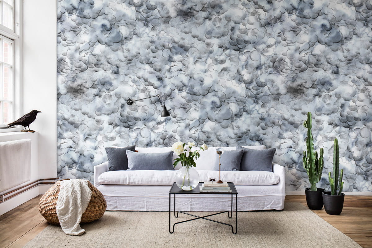 Wandbild Storm Brewing - Grey