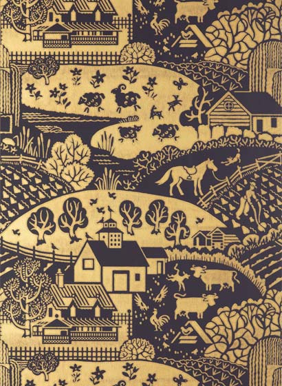 Tapete Gable - Black/ Gold