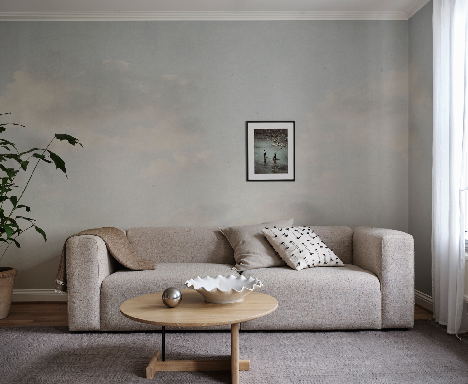 Wandbild Moln - Light Blue