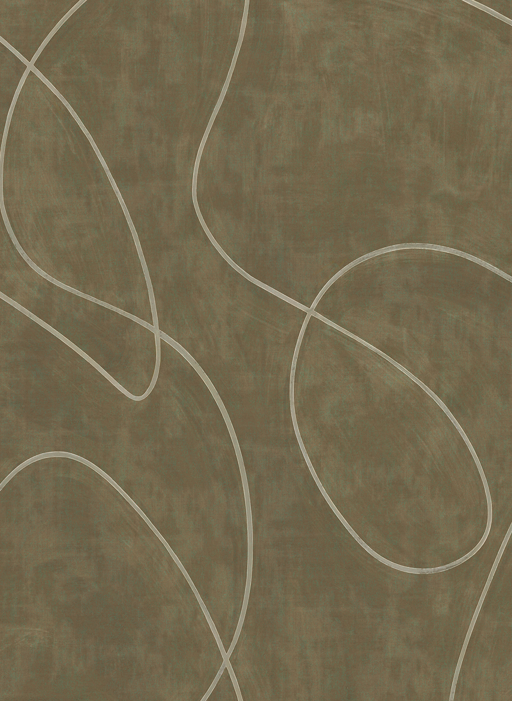 Wandbild Painted Lines - Olive