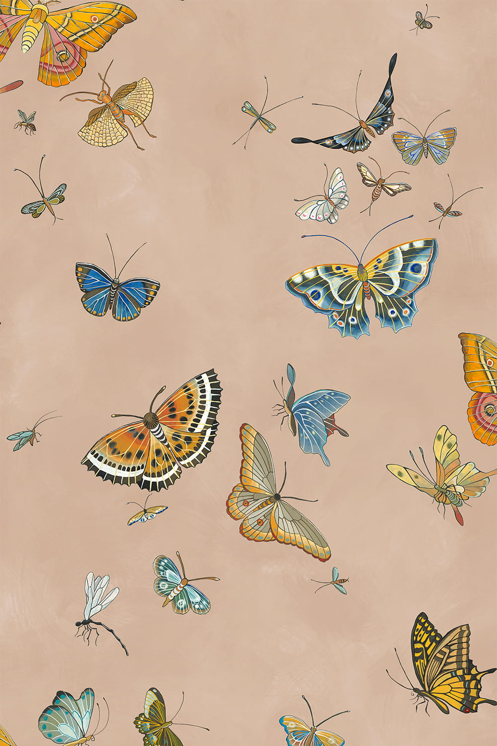 Tapete Butterflies - Plaster Pink