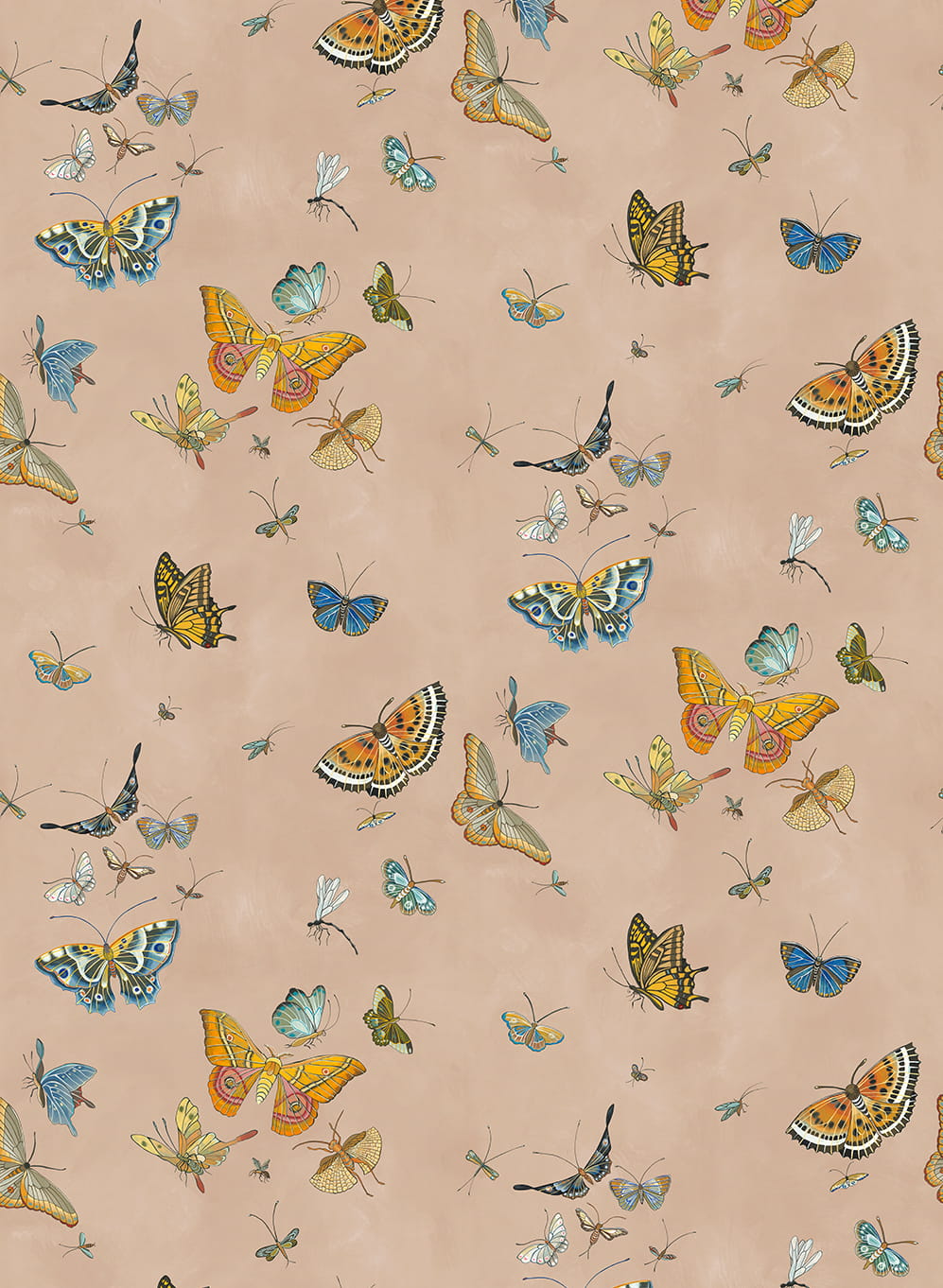 Tapete Butterflies - Plaster Pink