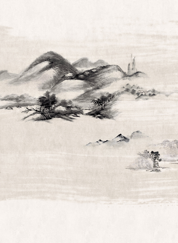 Wandbild Kawa - Black Ink Panel 2