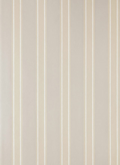 Tapete Block Print Stripe - Skimming Stone/ Lime White/ Wimborne White