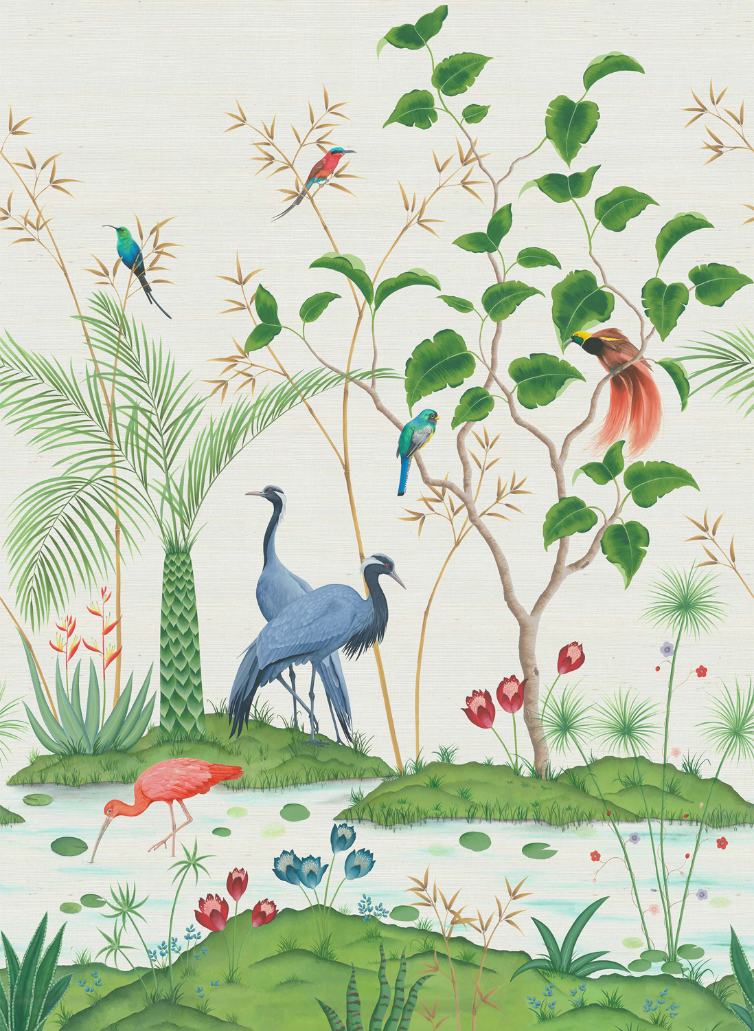 Wandbild Mirage - Ivory Grasscloth