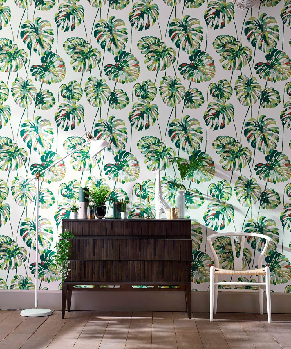 Wallpaper Kelapa - Emerald/ Zest