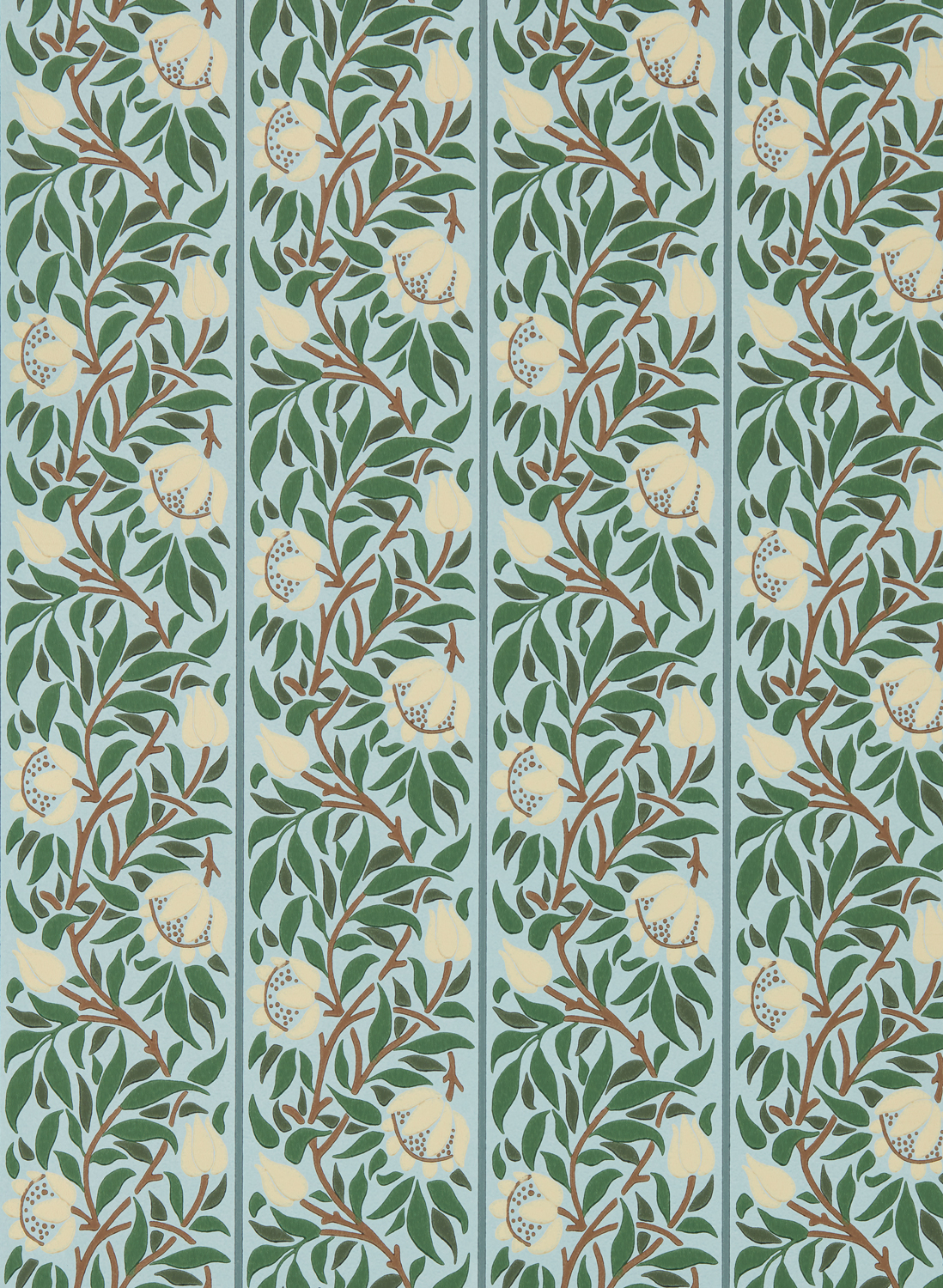 Tapete Peony Trellis - Soft Blue/ Nettle