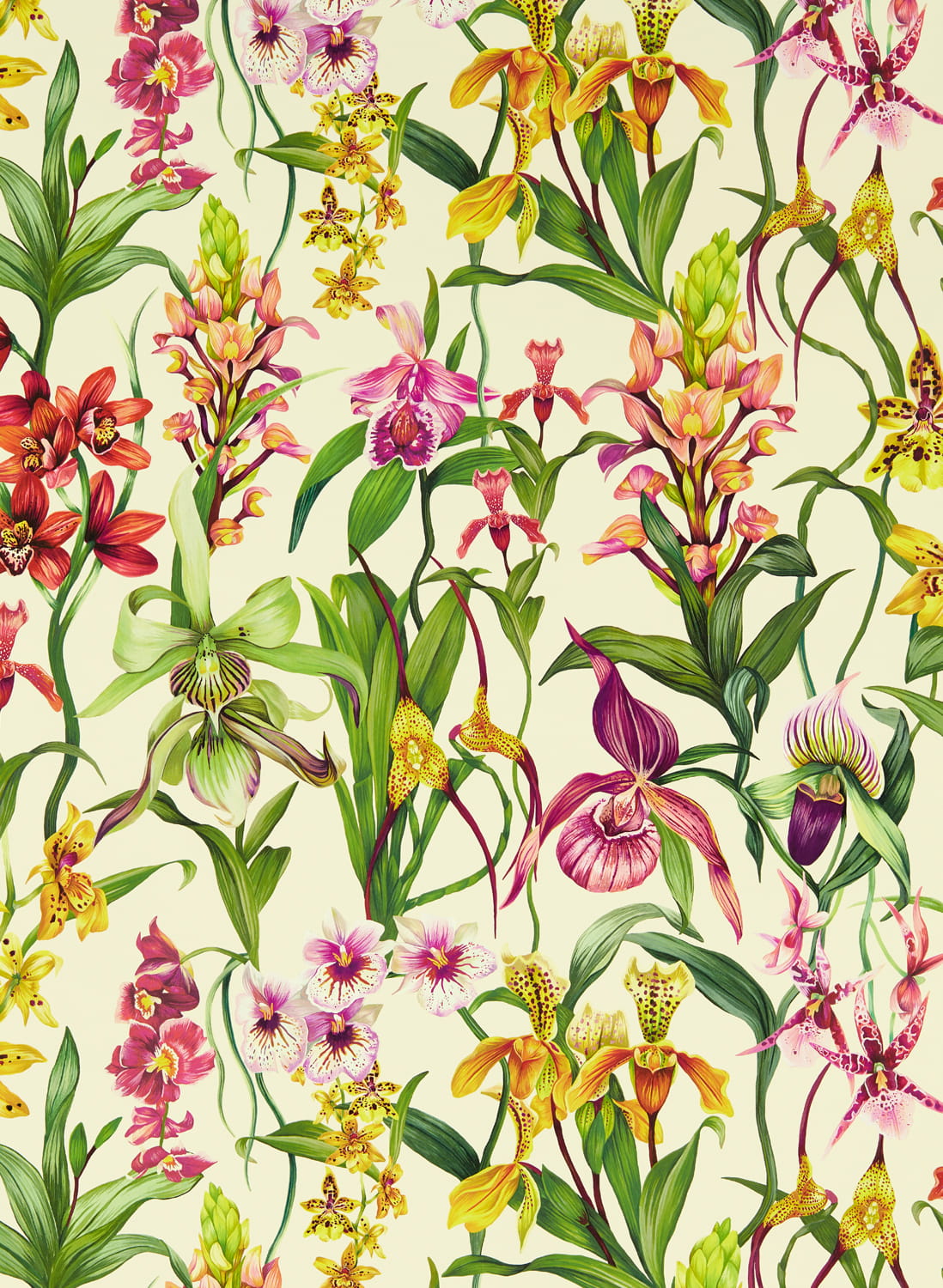 Tapete Kalina - Parchment/ Forest/Azalea