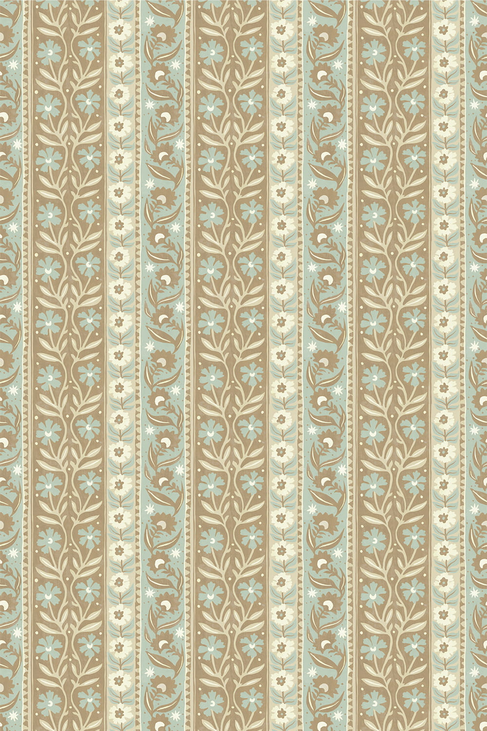 Papier peint Arber Stripe - Stone and Aqua