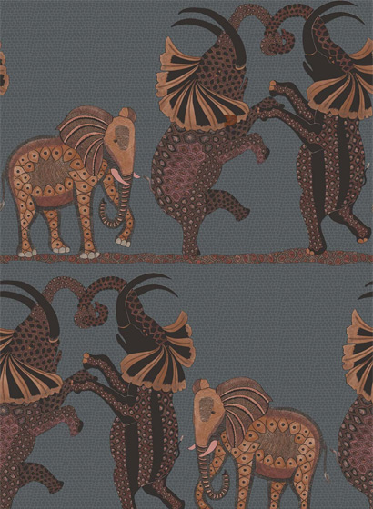 Tapete Safari Dance - Orange/ Charcoal
