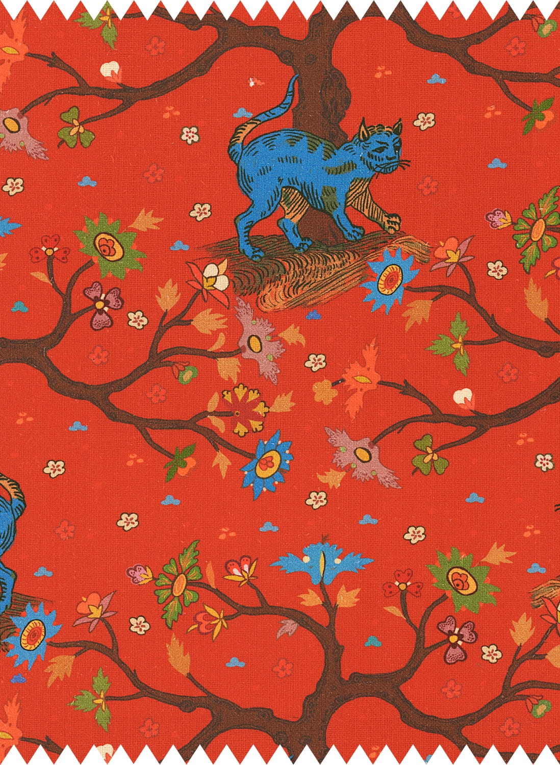 Stoff Tree of Life Coral - Linen