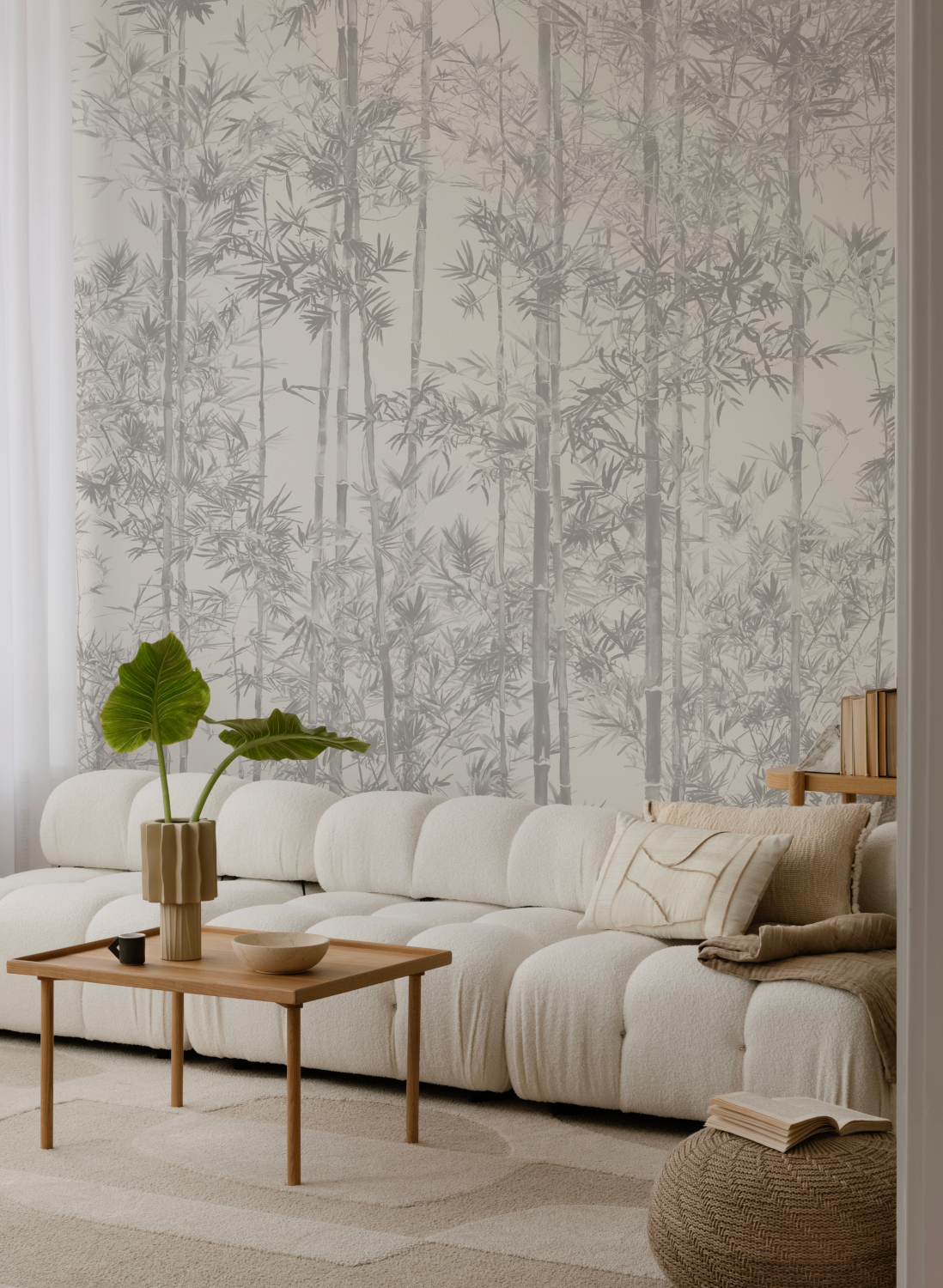 Wandbild Bamboo Grey