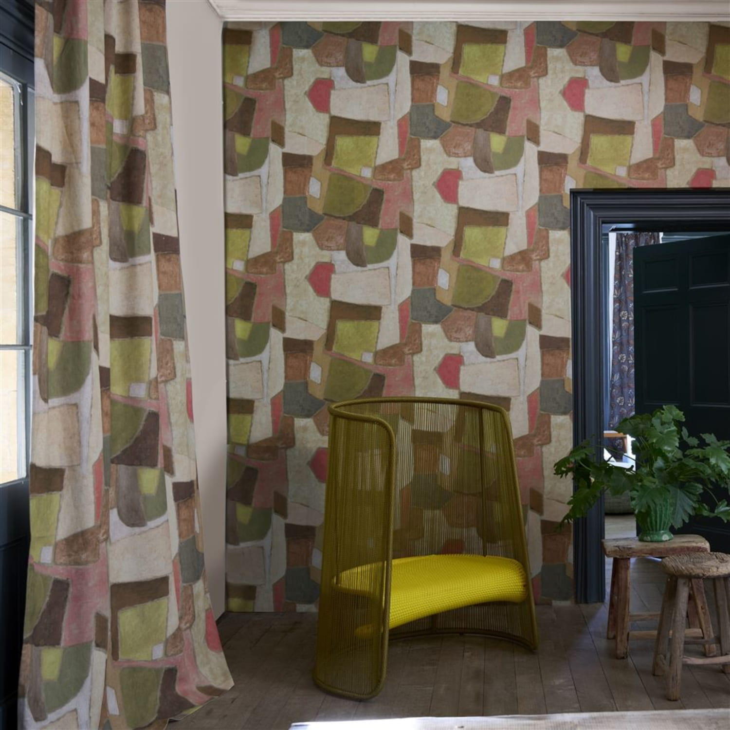 Tapete Clay Collage - Terracotta