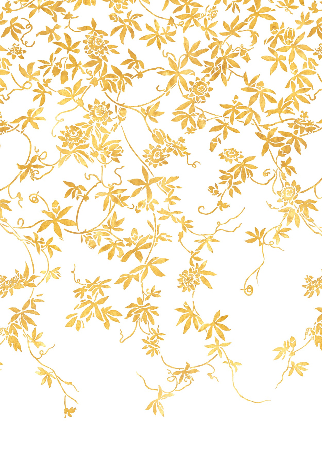 Papier peint Passiflores - Blanc