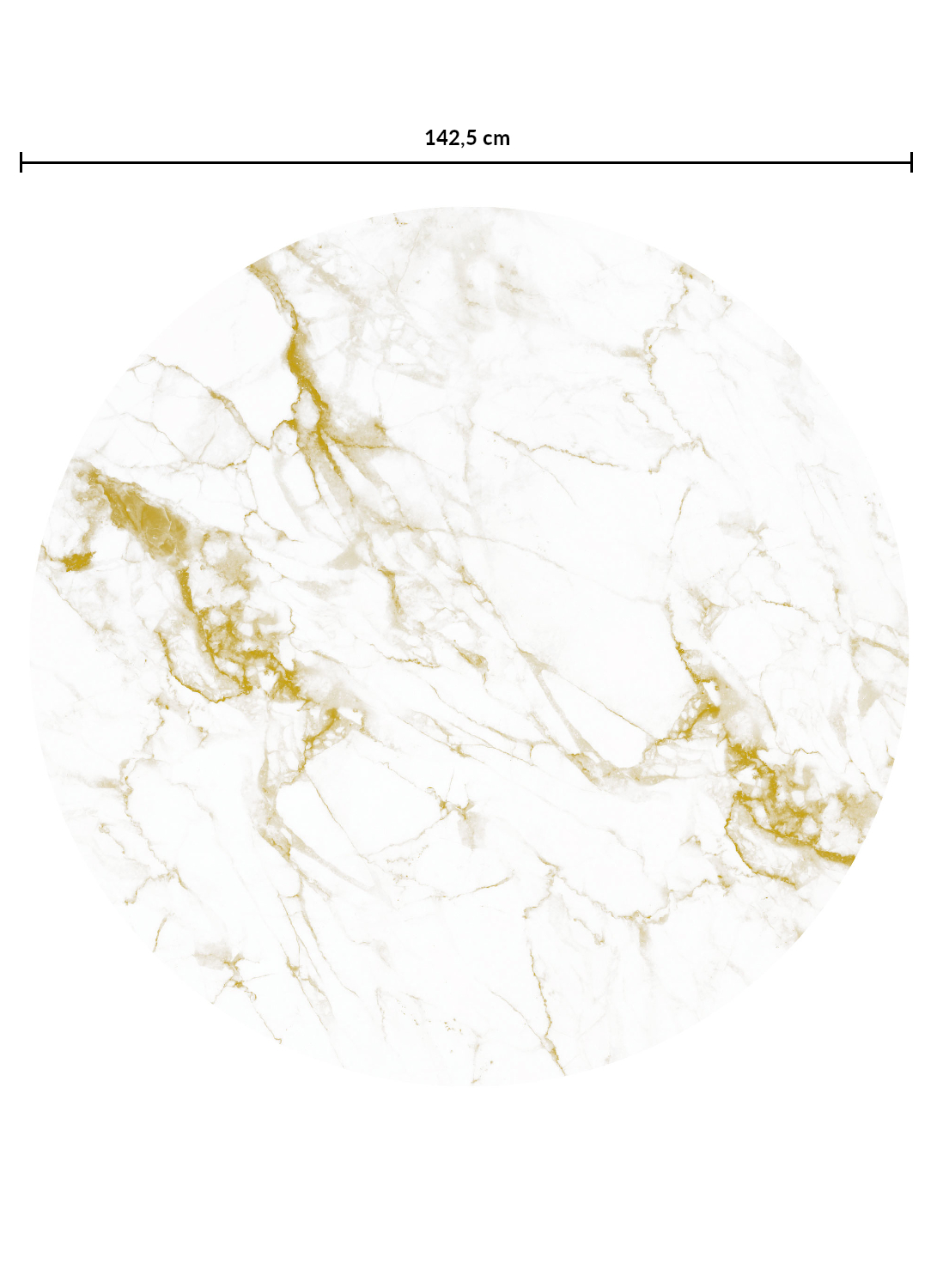 Wandbild Marble 5 Circle - Multicolor - Ø 1,425m
