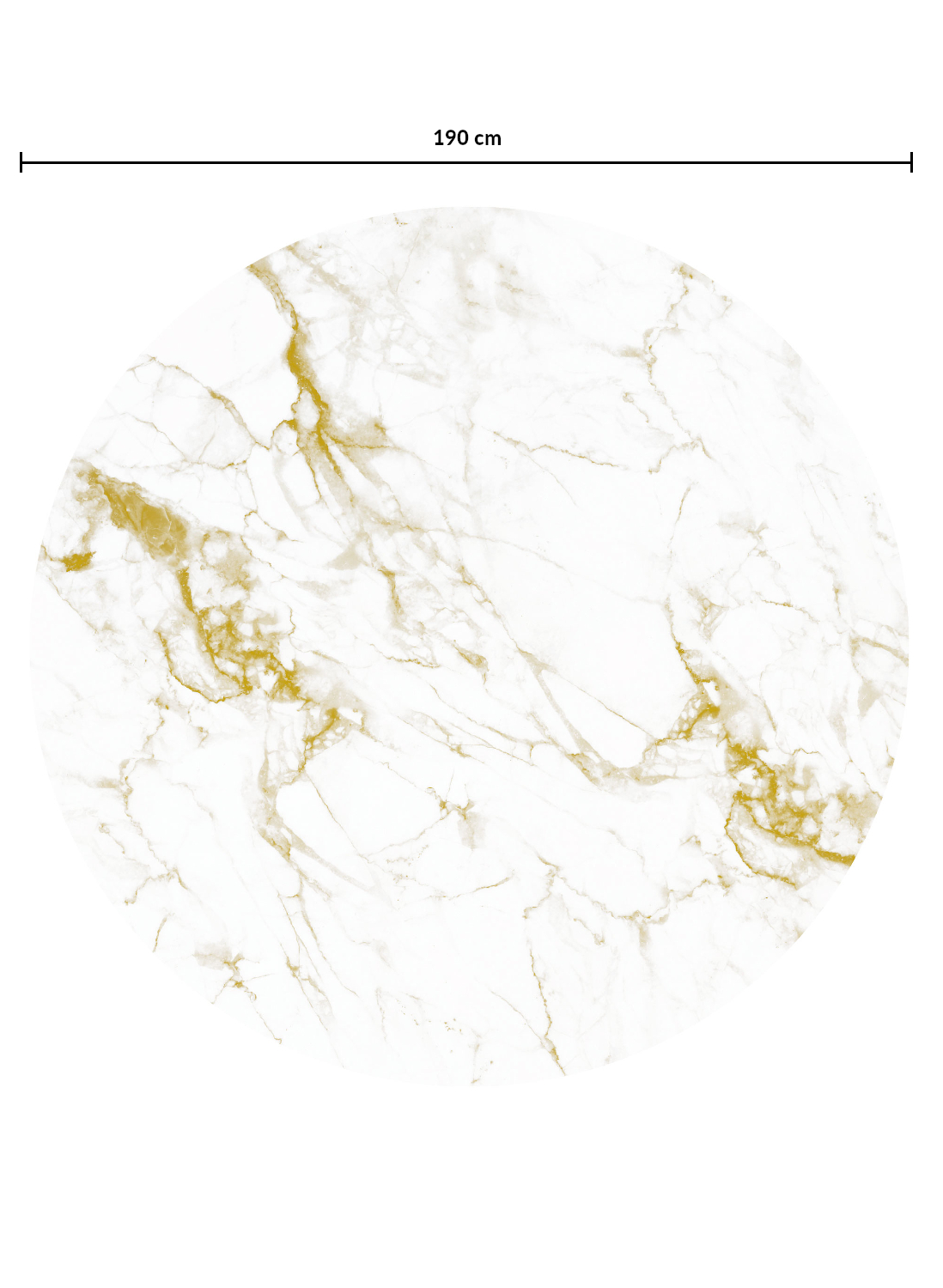 Wandbild Marble 5 Circle - Multicolor - Ø 1,9m