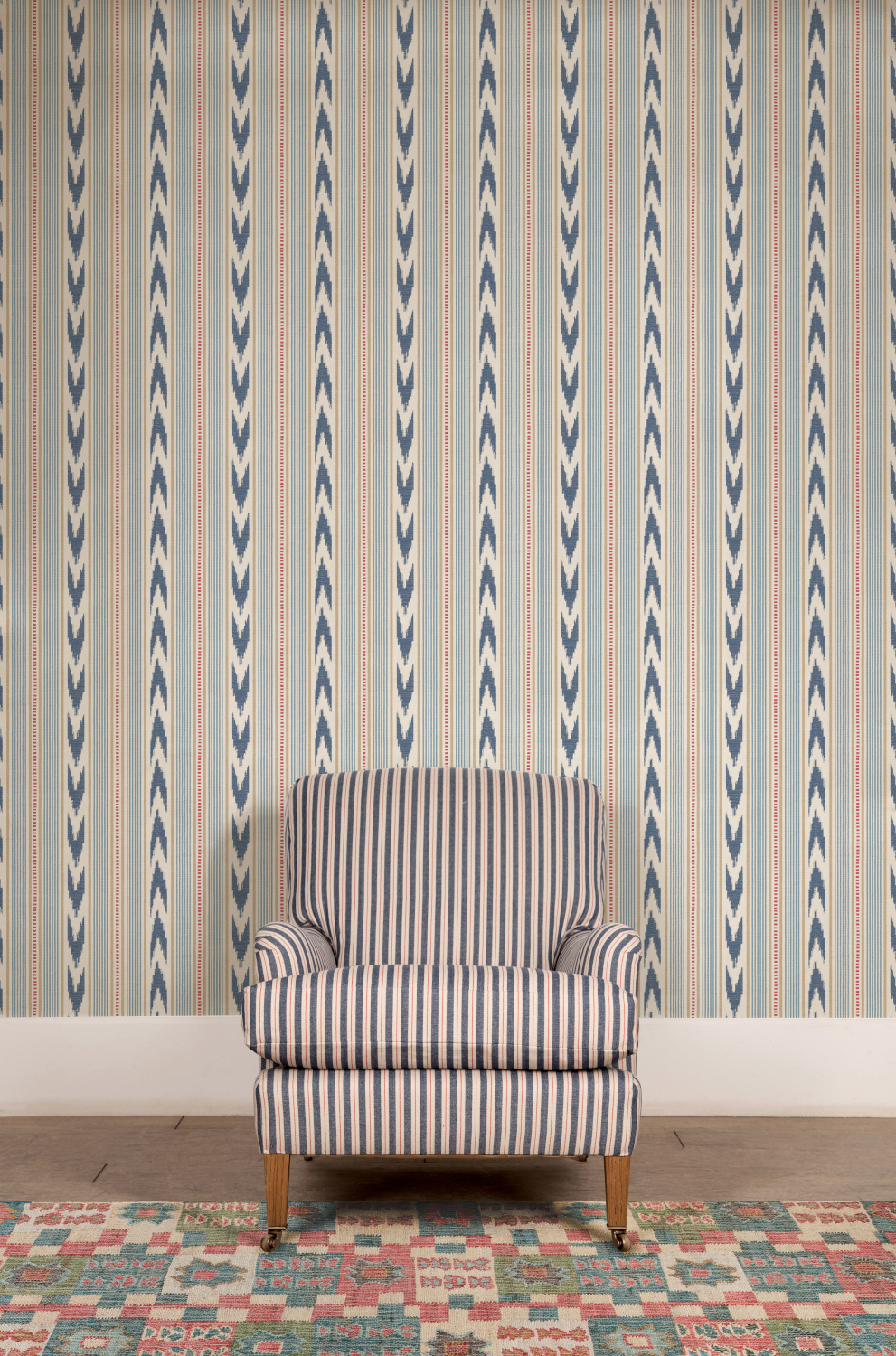 Tapete Newport Stripe - Blue/ Red