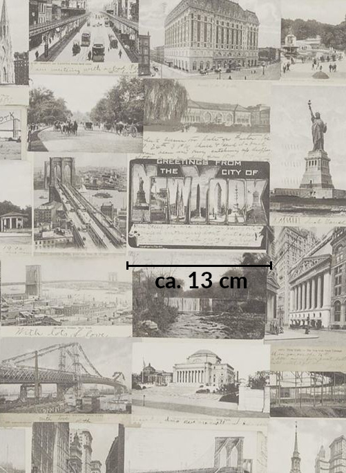 Tapete New York Postcard - Stone