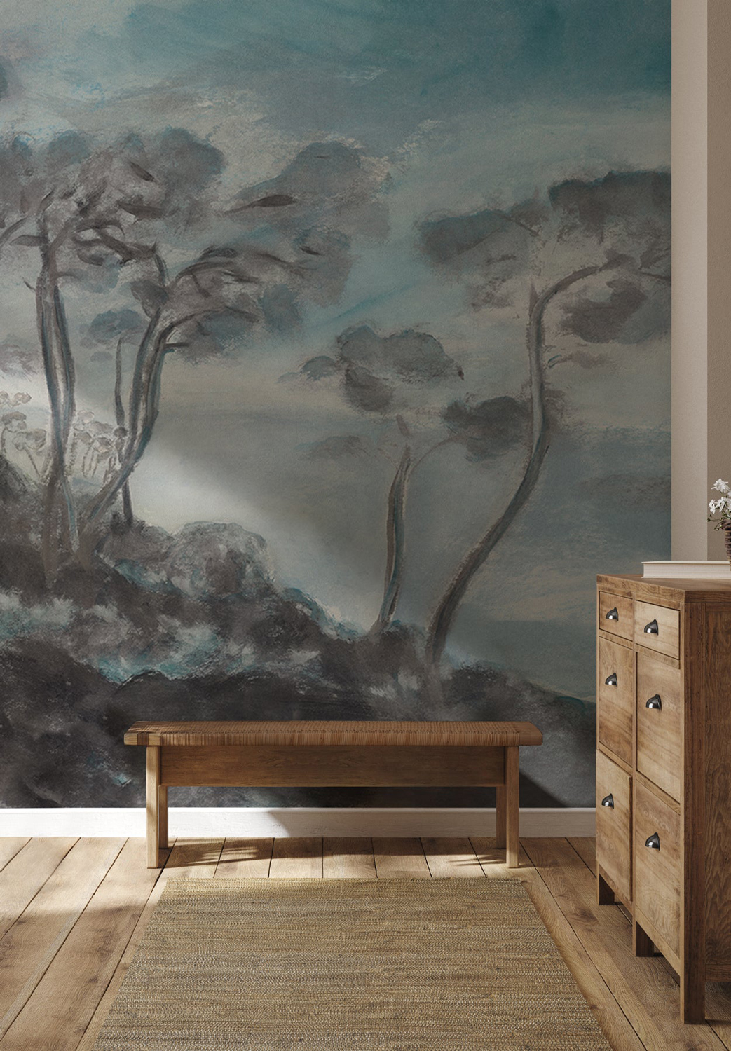Wandbild Les Landes - Hiver
