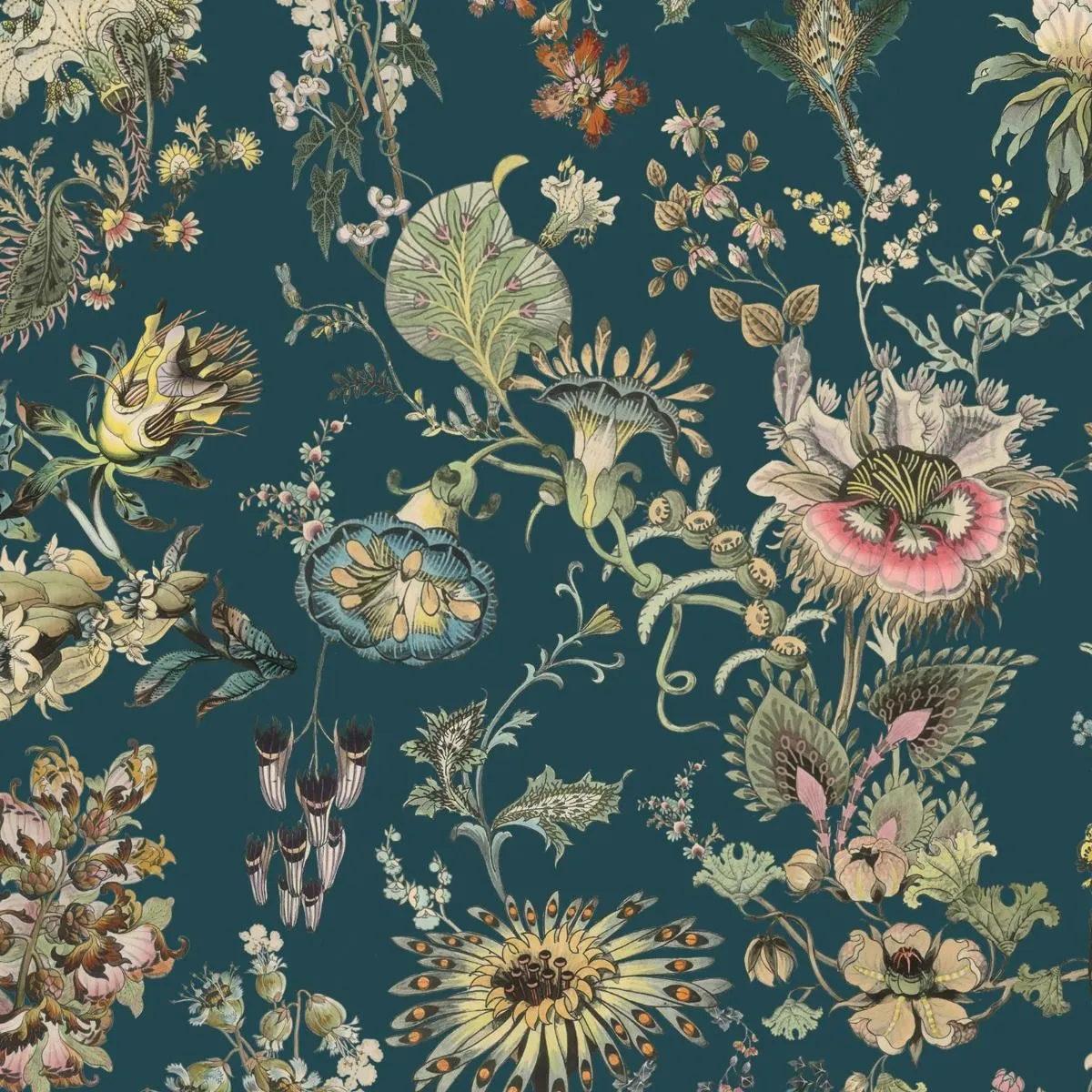 Wandbild Flora Fantasia - Cerulean