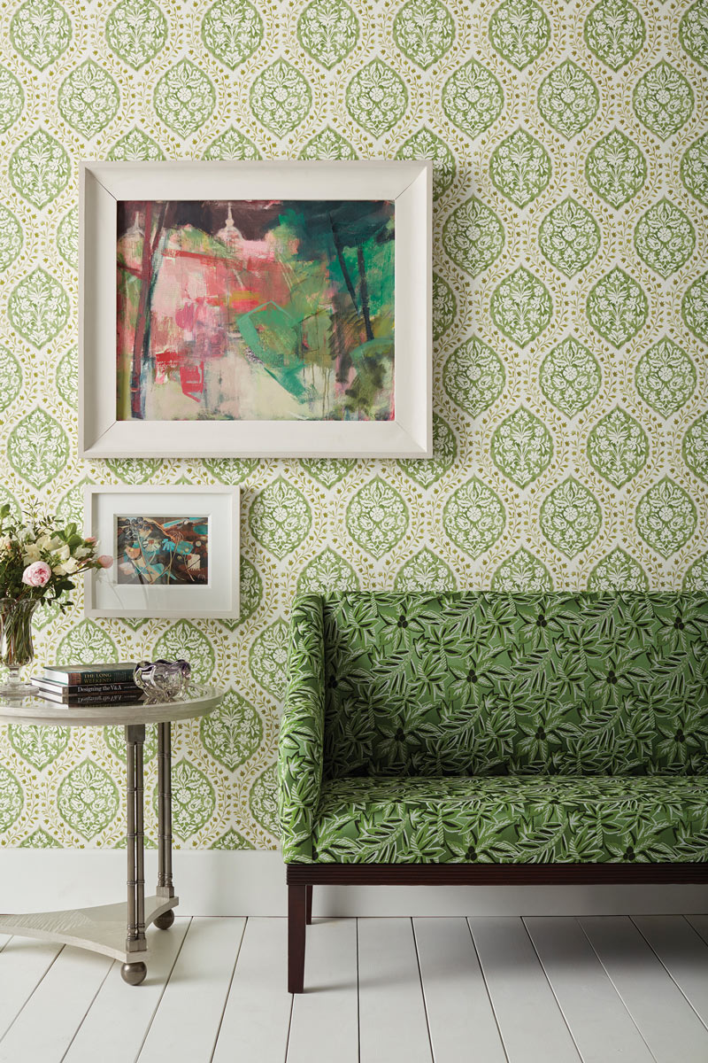 Tapete Marguerite - Green/ Ivory