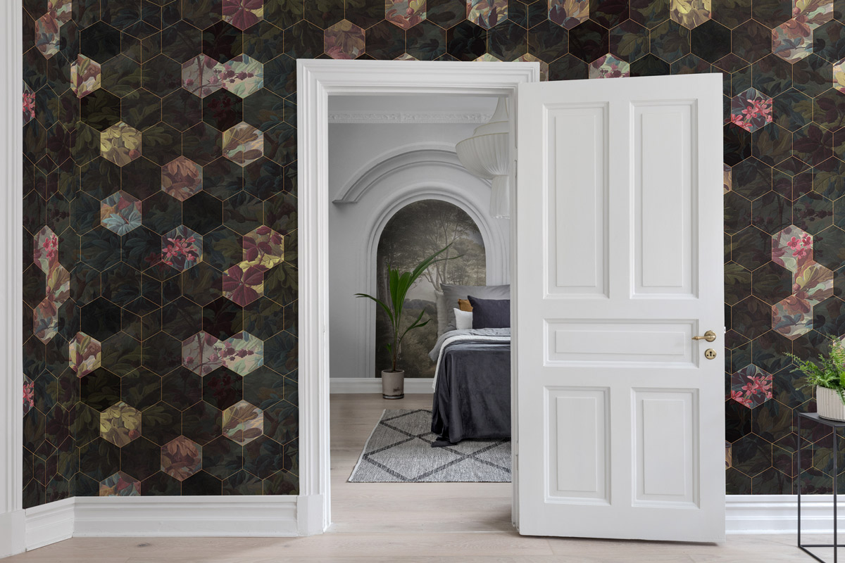 Wandbild Vinum Hexagon