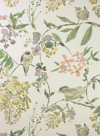 Tapete Penglai - Coral/ Lavender/ Green
