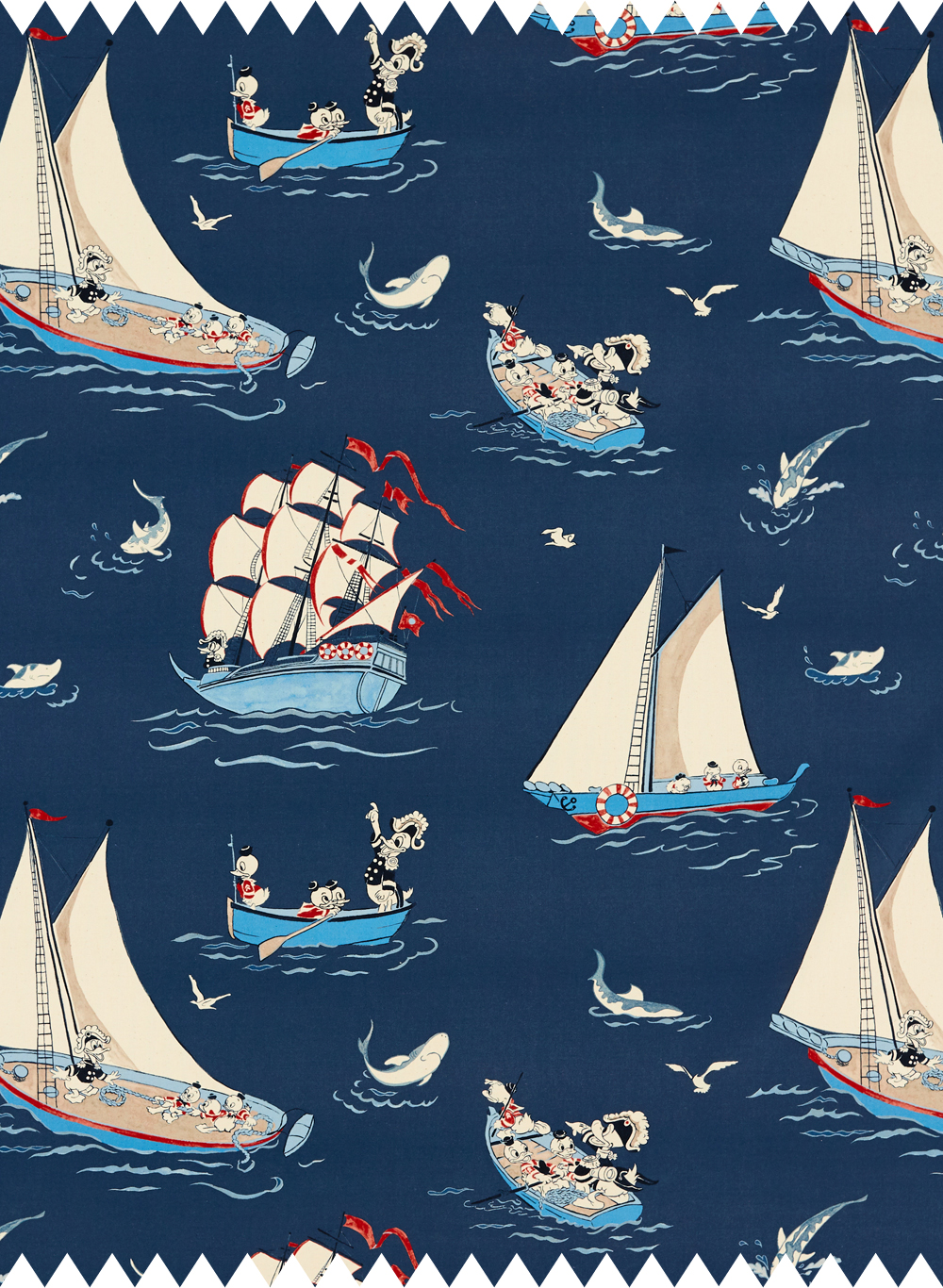 Stoff Donald Nautical - Night Fishing