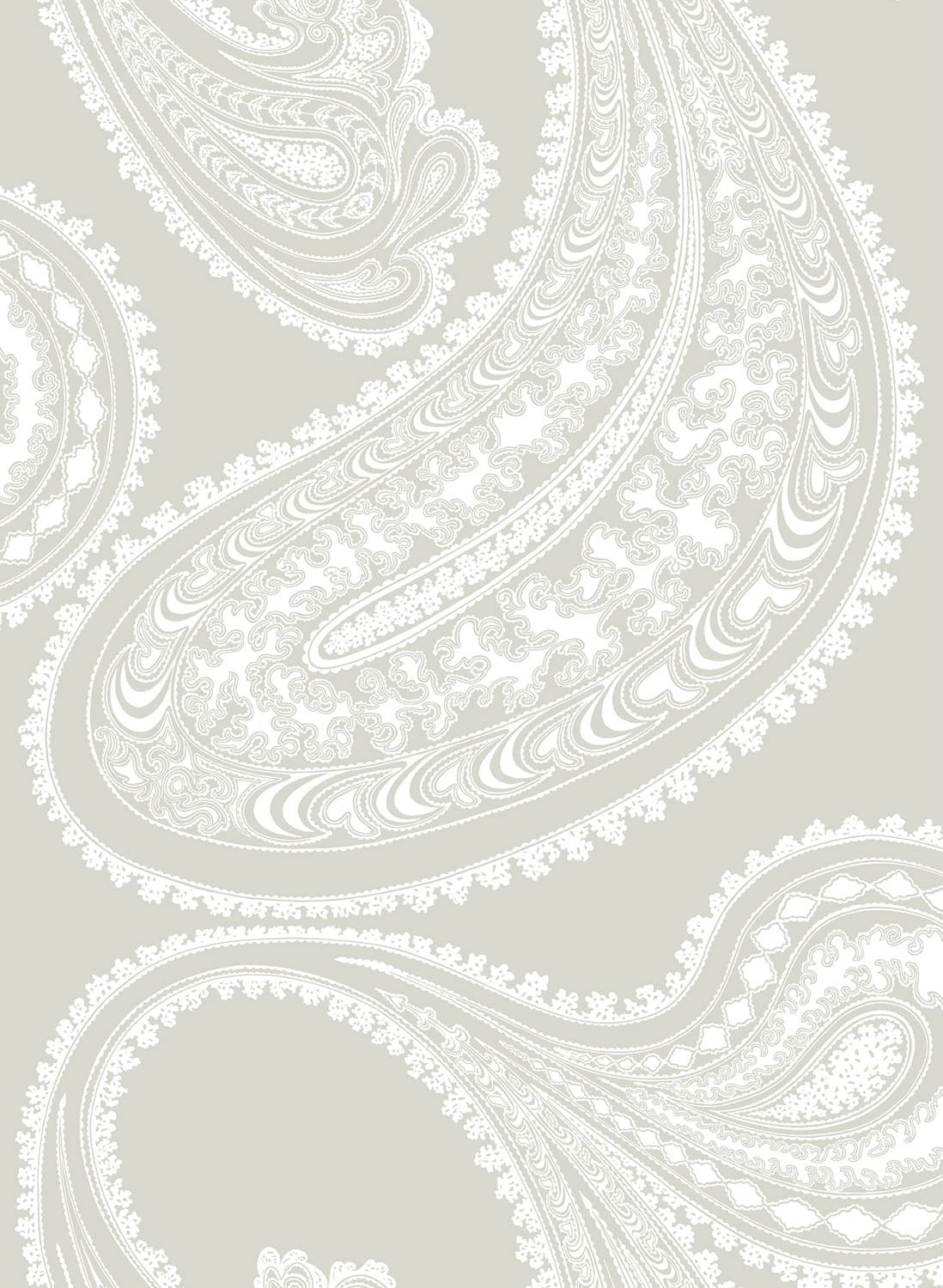 Tapete Rajapur - White on Linen